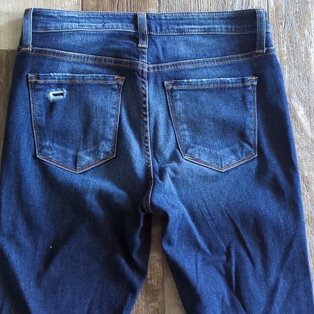 BRIDGE By GLY Mid Rise Skinny stretch distressed jeans style #BG5100L sz 27 tall - Picture 8 of 13
